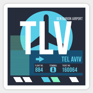 Tel Aviv (TLV) Airport // Sunset Baggage Tag Sticker